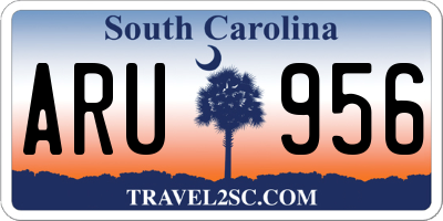 SC license plate ARU956
