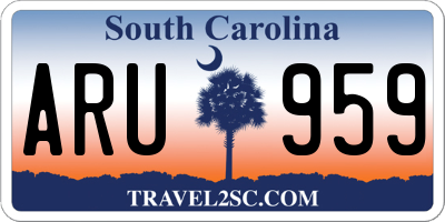 SC license plate ARU959