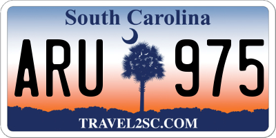 SC license plate ARU975