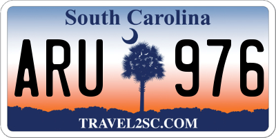 SC license plate ARU976