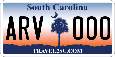 SC license plate ARV000
