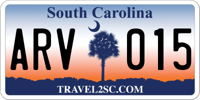 SC license plate ARV015