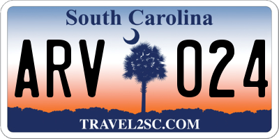 SC license plate ARV024
