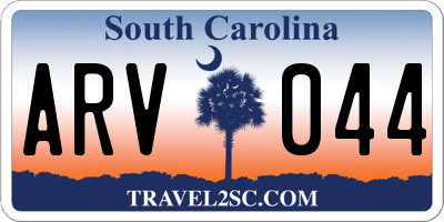 SC license plate ARV044