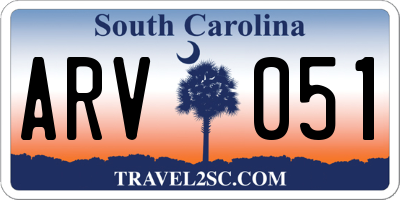 SC license plate ARV051
