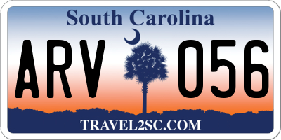 SC license plate ARV056