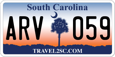 SC license plate ARV059