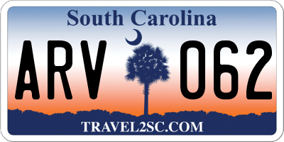 SC license plate ARV062