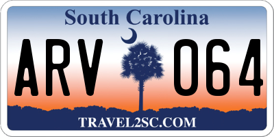 SC license plate ARV064