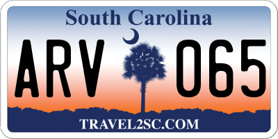 SC license plate ARV065