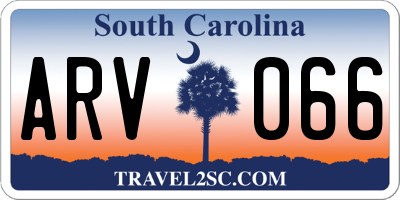 SC license plate ARV066
