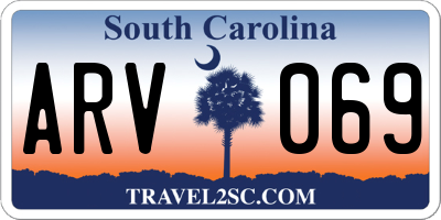 SC license plate ARV069
