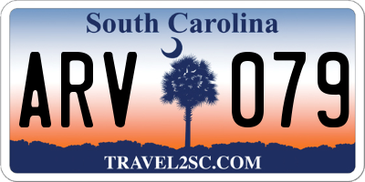 SC license plate ARV079