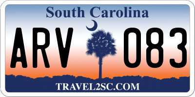 SC license plate ARV083