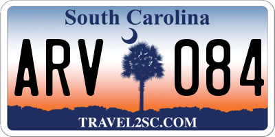 SC license plate ARV084