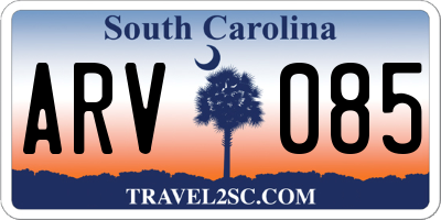 SC license plate ARV085