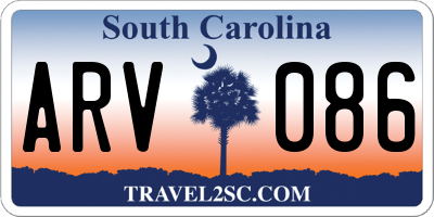 SC license plate ARV086