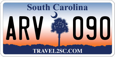 SC license plate ARV090