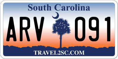 SC license plate ARV091
