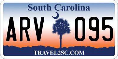 SC license plate ARV095