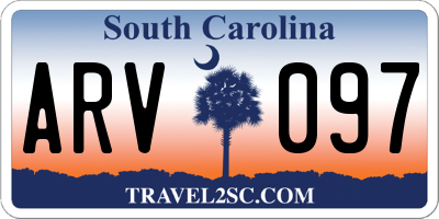SC license plate ARV097