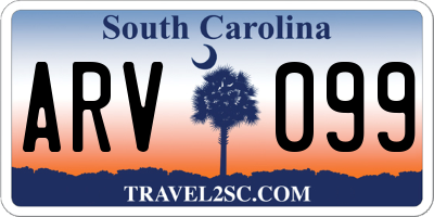 SC license plate ARV099
