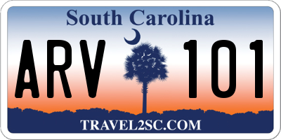 SC license plate ARV101