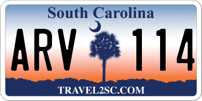 SC license plate ARV114
