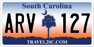 SC license plate ARV127