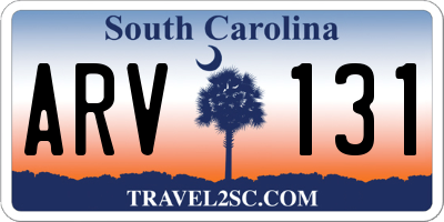 SC license plate ARV131