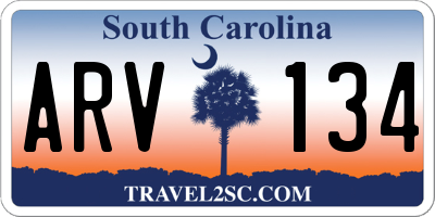 SC license plate ARV134