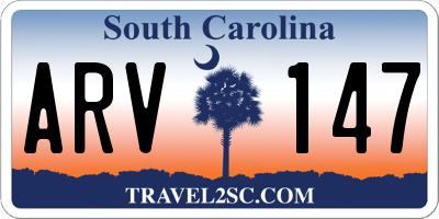 SC license plate ARV147