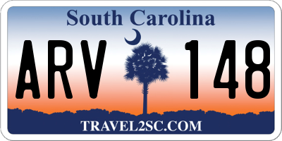 SC license plate ARV148