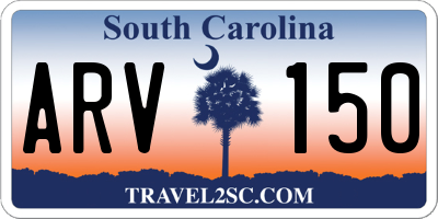 SC license plate ARV150