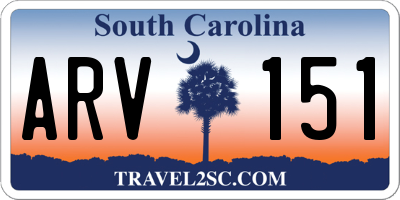 SC license plate ARV151