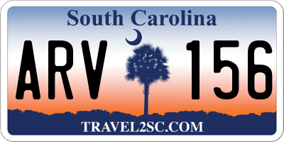 SC license plate ARV156