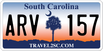SC license plate ARV157