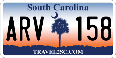SC license plate ARV158