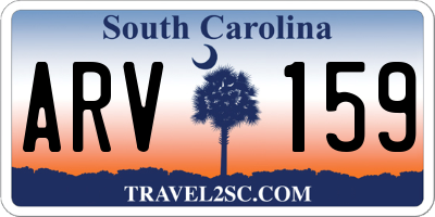 SC license plate ARV159
