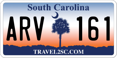 SC license plate ARV161