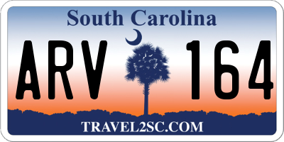 SC license plate ARV164