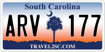 SC license plate ARV177