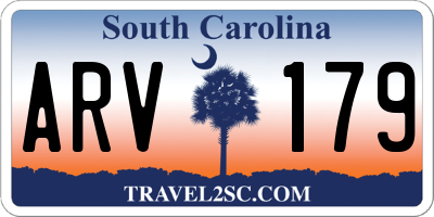 SC license plate ARV179