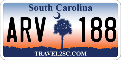 SC license plate ARV188