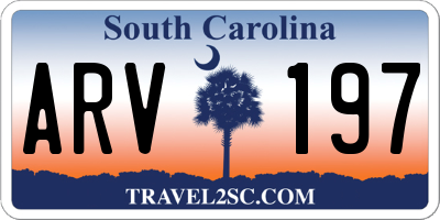 SC license plate ARV197