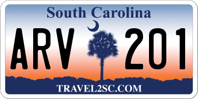 SC license plate ARV201