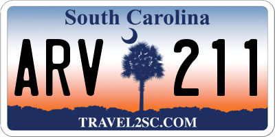 SC license plate ARV211