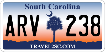 SC license plate ARV238