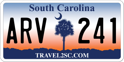 SC license plate ARV241