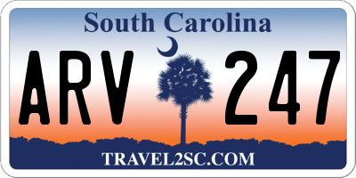 SC license plate ARV247